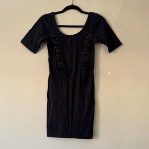 ASOS Black Lace-Up Mini Dress